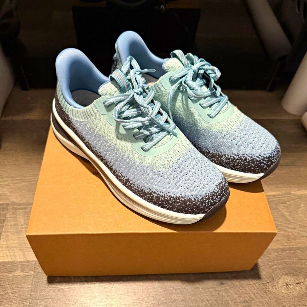 NIB Orthofeet Nira Women's Hands-Free Slip-On Sneakers Green/Blue Size 8 Medium